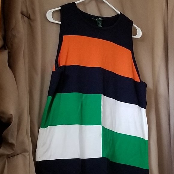 Ralph Lauren Sweaters - COPY - Colorblock Ralph Lauren Sleeveless Sweater
